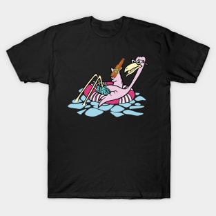 'Beer Lover Flamingo' Funny Flamingo Bird T-Shirt